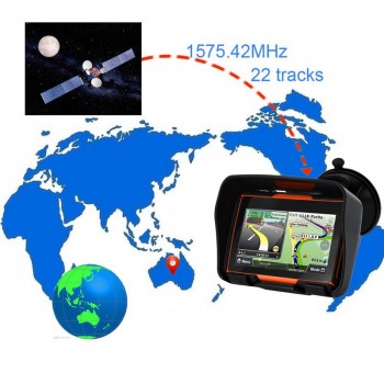 Car Motorcycle GPS Navigation 4.3 Touch screen IPX7 Waterproof with Bluetooth FM AVIN built in 8GB Free Map