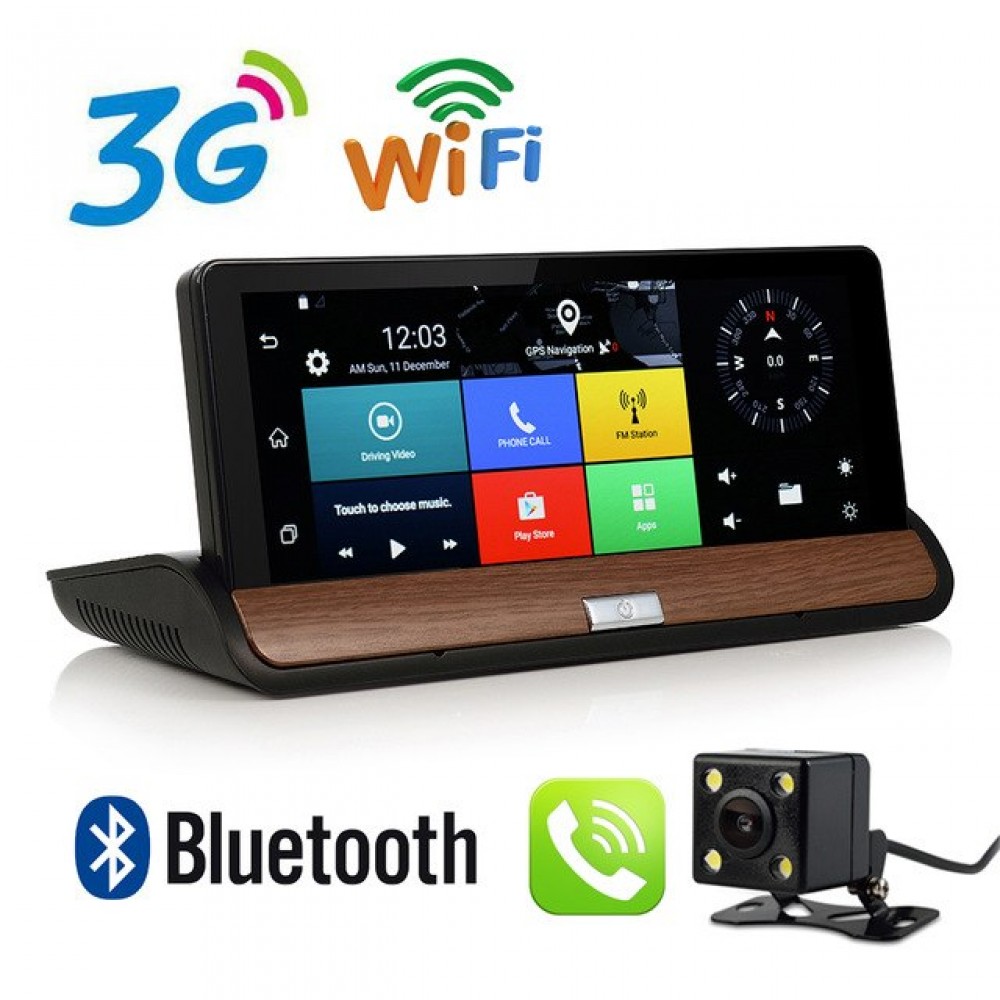 NEW 7 inch GPS Navigation Car DVR Camera Android GPS 3G Dual Lens FULL HD 1080P Automobiles dvr Video Recorder Dashcam wifi gps