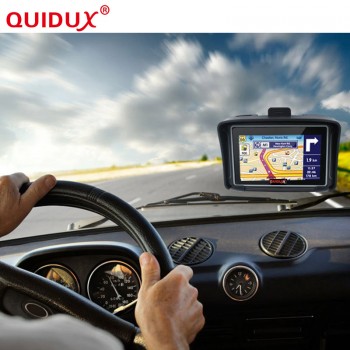 QUIDUX Waterproof Motorcycle GPS - 4.3 Inch Win CE 6.0 Car GPS Navigator - Built-in 8GB Flash DDR256 with Map-FM/Bluetooth