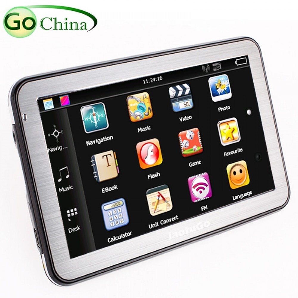 iaotuGo 5 inch Bluetooth AV in MTK car GPS navigator navigation ,800MHZ, 128M,4G,FM,Wince 6.0,Truck maps ,Europe,America maps