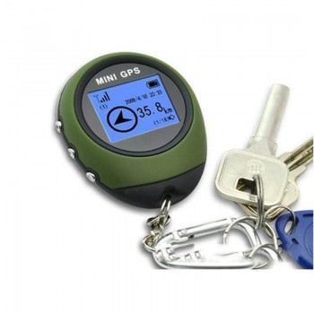 Mini Handheld GPS Receiver Tracker and Location Finder with Keychain USB Rechargeable for Outdoor Sport Travel