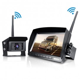Digital Wireless Backup Camera kit LCD Rearview Monitor IP69 Waterproof Night Vision Backup Reverse Cam