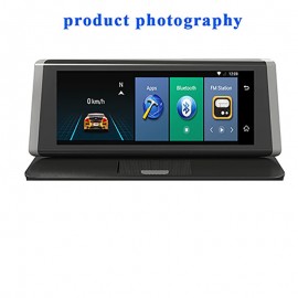 BINYEAE Dual Dashboard Camera Recorder with Touch Screen Front Rear View HD Reverse Monitor Car Automation Centre Control System