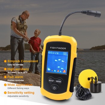 Marine GPS Fishing Lure Echo Sounder Fishing Finder Display 2018 Alarm 100M Portable Sonar LCD High Definition Fish Finders