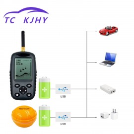 Wireless Plastic Fish Detector  LCD Boat Finder Transducer Depth Alarm Visual HD Fishing Detector Marine GPS Wireless Underwater