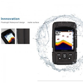 2-in-1 Wireless Sonar Wired Transducer Marine GPS High Definition Real Floating and Waterproof Fish Finder Monitor