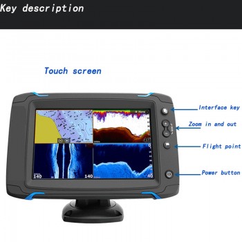 7 High-resolution GPS Navigation LED-backlit Color Touch Screen Display Side Sweep Full Sweep Son of The Sea Map Fish Globe Map