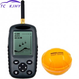 Marine GPS Wireless Plastic Fish Detector  LCD Boat Finder Transducer Depth Alarm Wireless Underwater Visual HD Fishing Detector