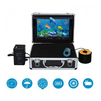 Auto 9 Inch Marine Gps Waterproof IP68 50 Meters High Definition 1000 Line Infrared White Light Fishing Fish Detector Display