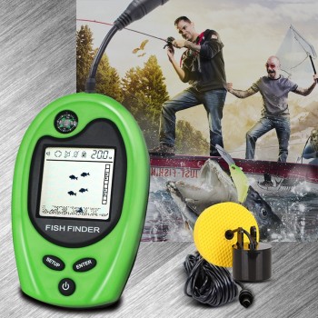 2018 Marine GPS Portable Fish Finder Depth Sonar Sounder 100M Feet Sonar Fish Sonar with Compas Function Display High Definition