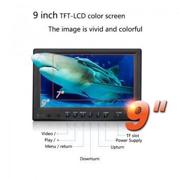 Auto High Definition 1000 Line Infrared White Light 9 Inch Marine Gps Waterproof IP68 50 Meters Fishing Fish Detector Display