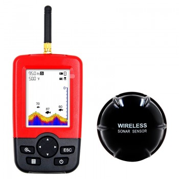 Marine GPS Depth Locator Ocean Boat Alarm Fish Detector Wireless Plastic Fish Detector LCD Boat Finder Transducer Display