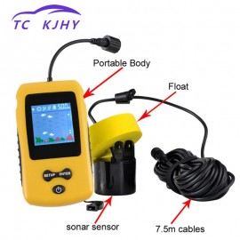 Auto Colorful Screen Cable Fish Detector Water Depth Fish Quantity Location Water Grass Stone Marine GPS Exquisite Display