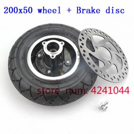 200x50 Scooter Tyre With Wheel Hub and Brake disc 8Scooter Tyre Inflation Electric Vehicle Aluminium Alloy Wheel Pneumatic Tire