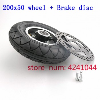 200x50 Scooter Tyre With Wheel Hub and Brake disc 8Scooter Tyre Inflation Electric Vehicle Aluminium Alloy Wheel Pneumatic Tire