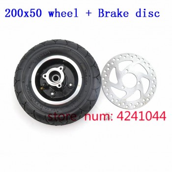 200x50 Scooter Tyre With Wheel Hub and Brake disc 8Scooter Tyre Inflation Electric Vehicle Aluminium Alloy Wheel Pneumatic Tire