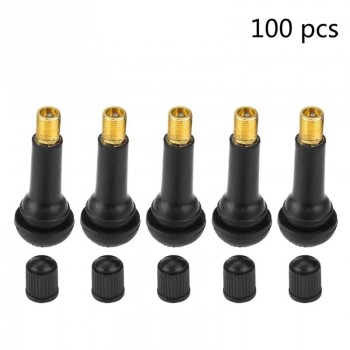100 pcs Car Motorcycle Universal Replacement Snap in Tire Tyre Valve Stem Auto Car Tubeless Wheel Tire Valve Stems Tools Motor