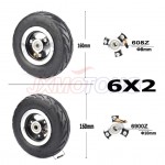 6X2 Inflation Tire Wheel Use 6 Tire Alloy Hub 160mm Pneumatic Tyre Electric Scooter F0 Pneumatic Wheel Trolley Cart Air Wheel