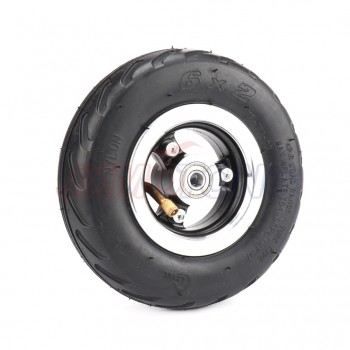 6X2 Inflation Tire Wheel Use 6 Tire Alloy Hub 160mm Pneumatic Tyre Electric Scooter F0 Pneumatic Wheel Trolley Cart Air Wheel