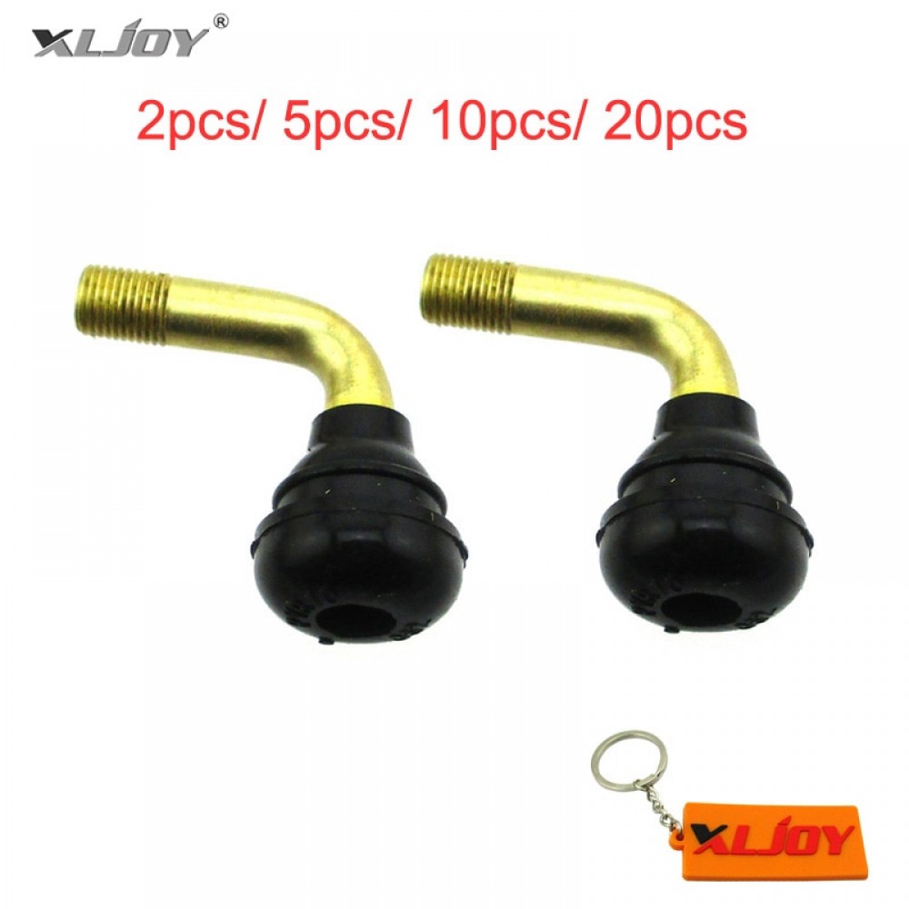 XLJOY PVR70 Tubeless Tire Valve Stems 90 degree Pull-In Auto For Scooter Moped ATV Quad Pit Dirt Bike Motorcycle
