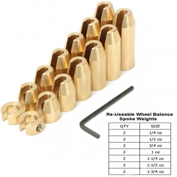 14 Pack Reusable Motorcycle Reusable Brass Wheel Spoke Balance Weights Refill Kits Super Moto Dual sport For Suzuki For Harley