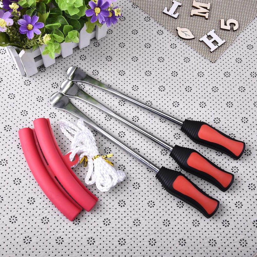 3 Tire Lever Tool Spoon + 2 Wheel Rim Protectors Tool Kit For Motorcycle Bike Tire Changing Removing