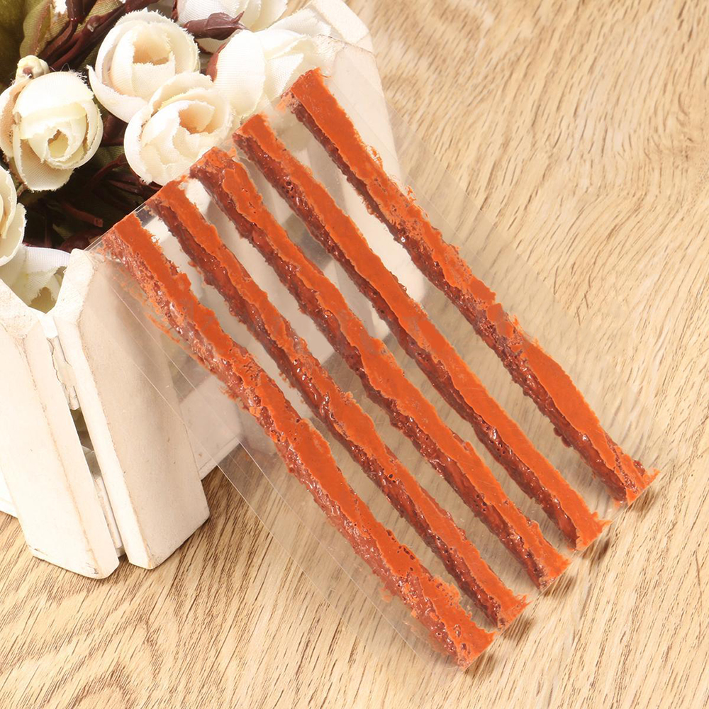 5PCS Car Motorcycle Tubeless Tire Repair Puncture Quick Repair Seal Rubber Strip Kit Fast Cold-Filled Vacuum Tire