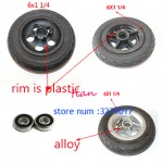 Motorcycle 6x1 1/4 tyre 150MM Scooter Inflation Wheel Aluminium plastic Hub Inner Tube Electric Scooter 6 Inch Pneumatic Tire