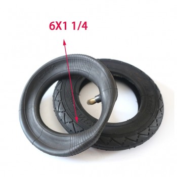 Motorcycle 6x1 1/4 tyre 150MM Scooter Inflation Wheel Aluminium plastic Hub Inner Tube Electric Scooter 6 Inch Pneumatic Tire