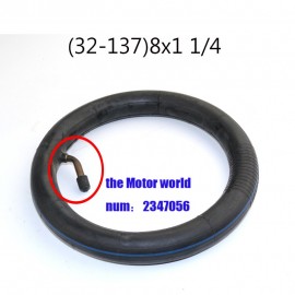 8X1 1/4  Inner tire with a Bent Angle Valve  fits many gas electric scooters and e-Bike 8 inch A-Folding Bike