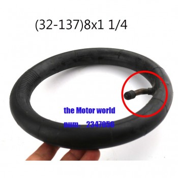 8X1 1/4  Inner tire with a Bent Angle Valve  fits many gas electric scooters and e-Bike 8 inch A-Folding Bike