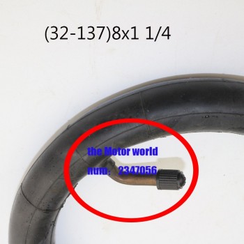 8X1 1/4  Inner tire with a Bent Angle Valve  fits many gas electric scooters and e-Bike 8 inch A-Folding Bike