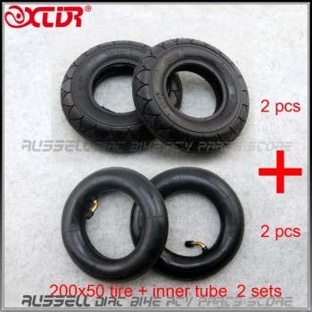 200x50 Tire + inner tube for Folding Electric Scooter 8-inch E-Scooter Pocket Bike Razor E100 E150 E-200 2sets