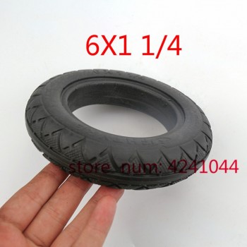 Free shipping 6X1 1/4 solid tires 6 inch electric scooter Mini electric car non inflatable solid tyres
