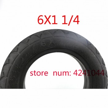 Free shipping 6X1 1/4 solid tires 6 inch electric scooter Mini electric car non inflatable solid tyres