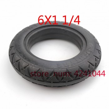 Free shipping 6X1 1/4 solid tires 6 inch electric scooter Mini electric car non inflatable solid tyres