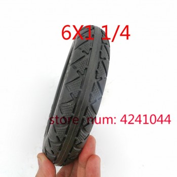 Free shipping 6X1 1/4 solid tires 6 inch electric scooter Mini electric car non inflatable solid tyres