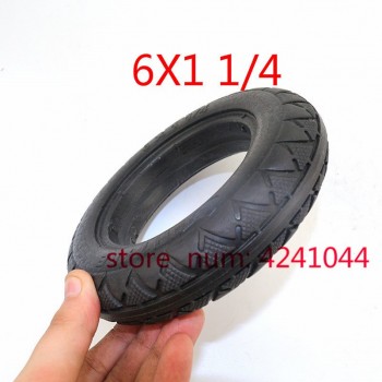 Free shipping 6X1 1/4 solid tires 6 inch electric scooter Mini electric car non inflatable solid tyres