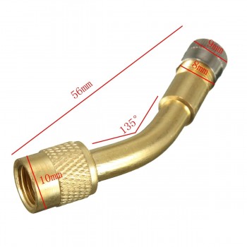 45/135 DEGREE ANGLE AIR TYRE VALVE EXTENSION ADAPTOR LONG SHANK MOTORCYCLE