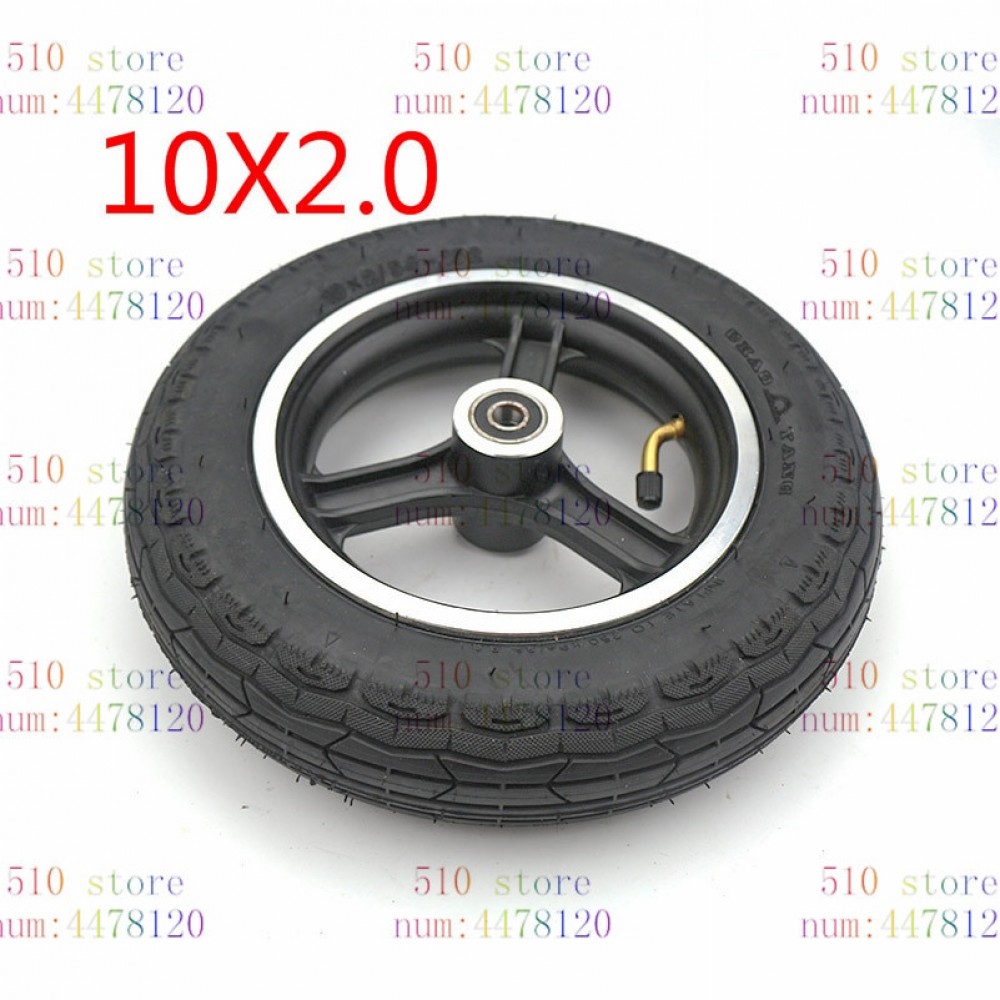 free shipping 10x2 inner and outer tire aluminum rims hub for 10inch electric scooter balancing car wheel ATV Quad Go Kart