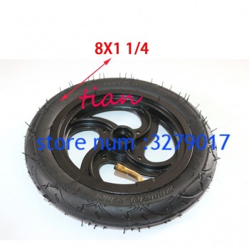 free shipping 8x1 1/4 Pneumatic Wheel Inner Tube 8 Air Wheel Outer Tire 8x1.25Inflatable tyre
