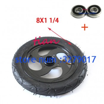 free shipping 8x1 1/4 Pneumatic Wheel Inner Tube 8 Air Wheel Outer Tire 8x1.25Inflatable tyre