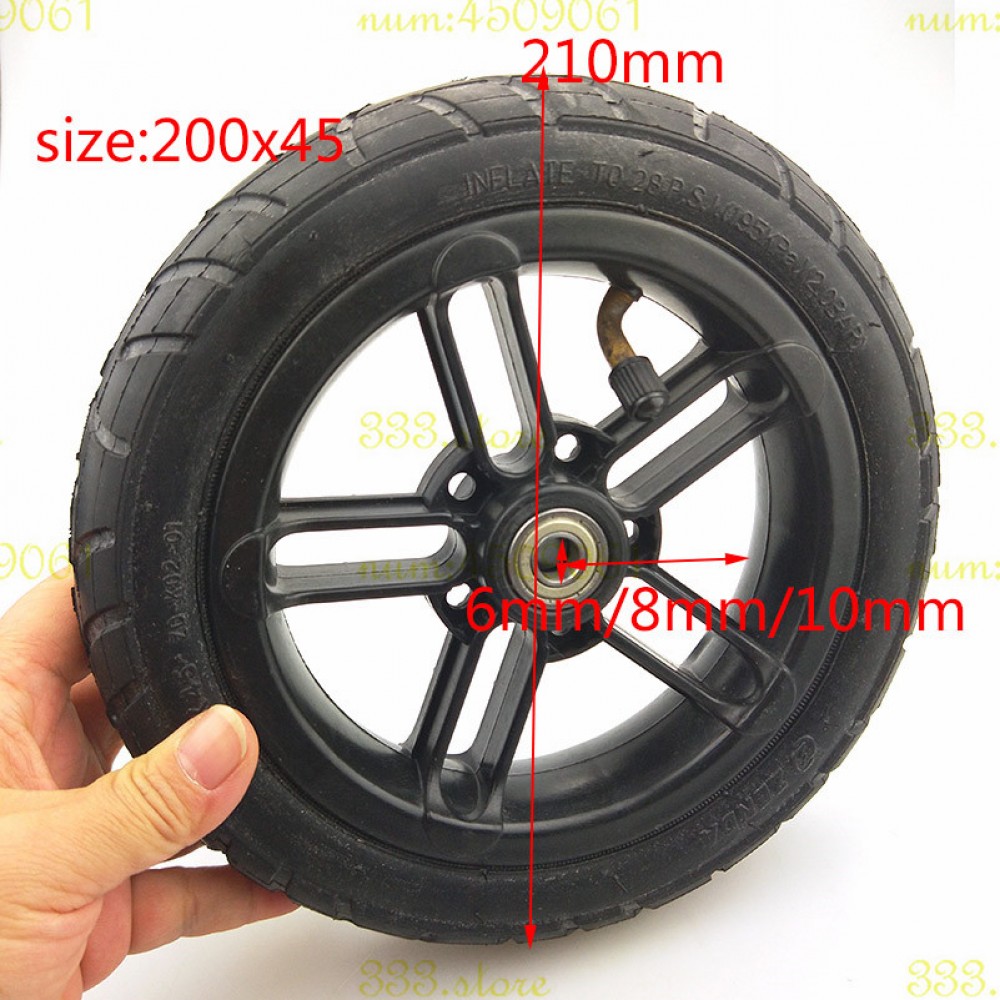 2pcs E-twow S2 M8 M10 Pneumatic 8 Scooter 200x45 wheel Castor Wheel with Tyre amp; Tube motorcycle parts