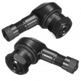 2 pcs 90 Degree Motorcycle Rim Wheel Valve Stems Tire 11.3mm CNC Aluminum Black