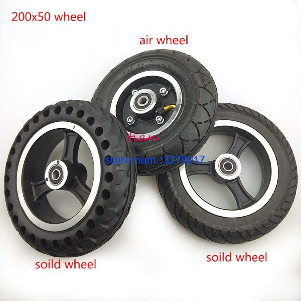 200x50 SOILD WHEEL FOR  Electric Scooter Tyre With Wheel Hub 8 Scooter Tyre Aluminium Alloy Wheel Electric Vehicle