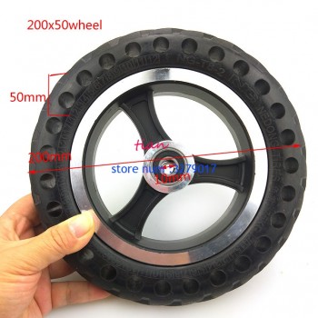 200x50 SOILD WHEEL FOR  Electric Scooter Tyre With Wheel Hub 8 Scooter Tyre Aluminium Alloy Wheel Electric Vehicle