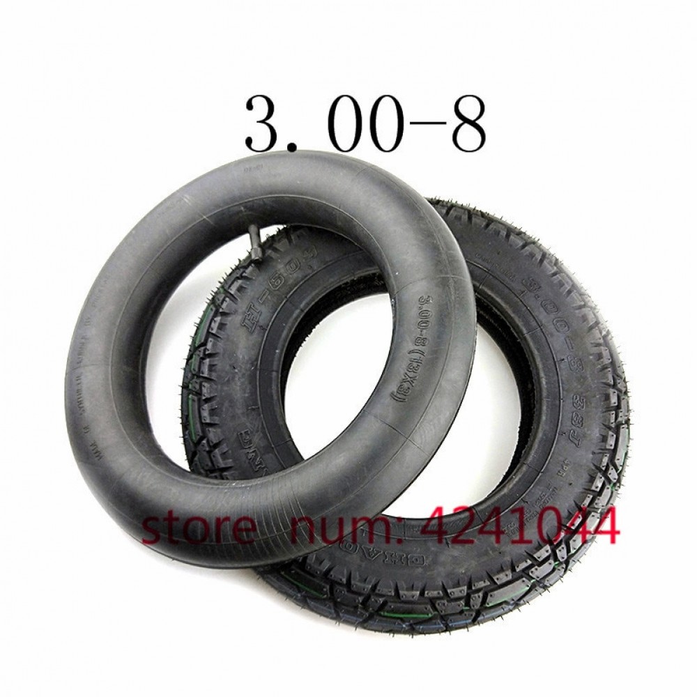 Free shipping  3.00-8 / 300-8 Tire amp; inner tube 4PR tyre fits Gas and Electric Scooters Warehouse Vehicles Mini Motorcycle