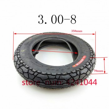 Free shipping  3.00-8 / 300-8 Tire amp; inner tube 4PR tyre fits Gas and Electric Scooters Warehouse Vehicles Mini Motorcycle