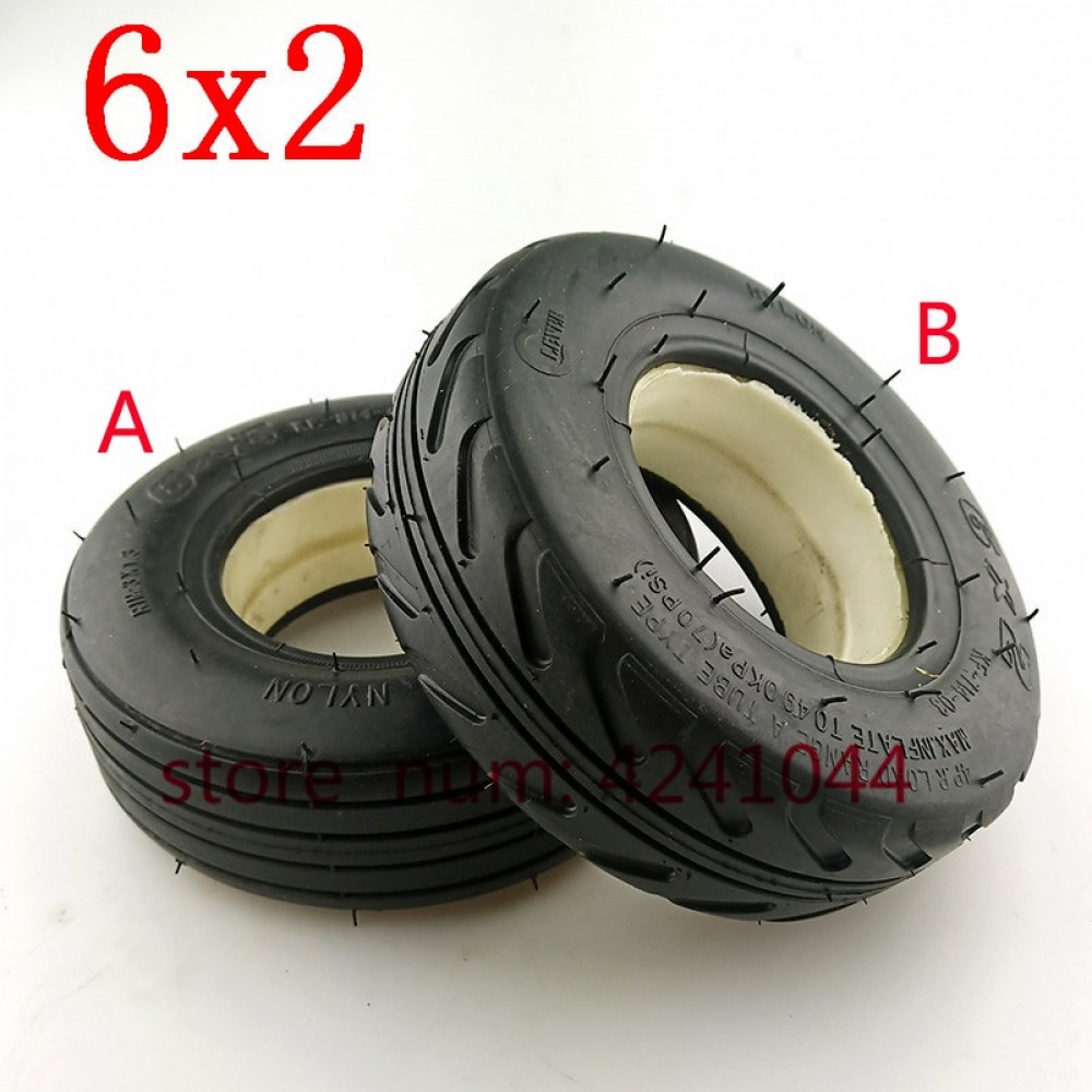 6X2 Solid tire without inner tube tyre Electric Scooter Wheel Chair Truck Use 6  Tyre fastwheel F0 Scooter Trolley Cart Tire
