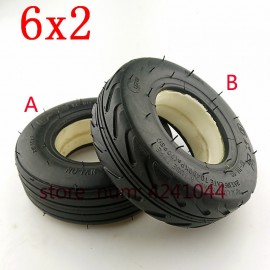 6X2 Solid tire without inner tube tyre Electric Scooter Wheel Chair Truck Use 6  Tyre fastwheel F0 Scooter Trolley Cart Tire